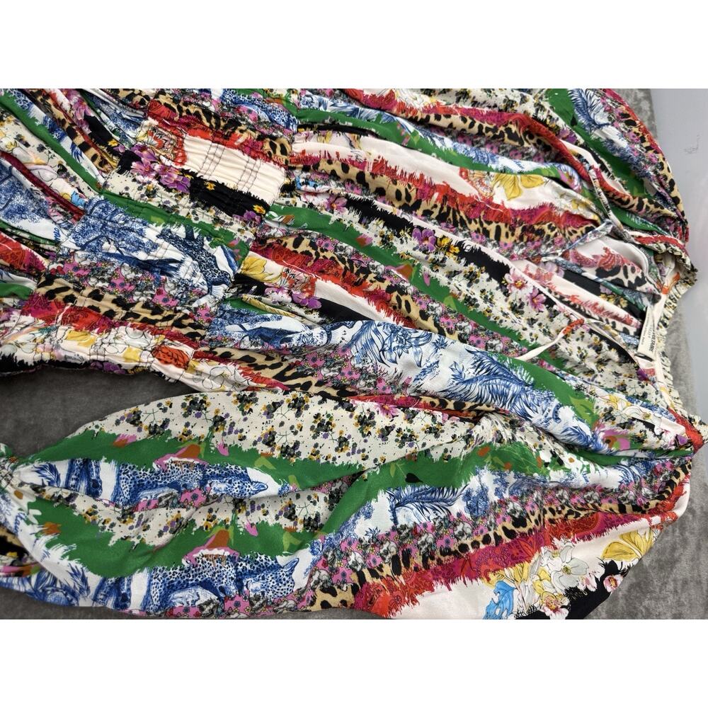 Zadig & Voltaire Rocade Mixed Print Silk Mini Dress Boho XS Rare Multicolor - Picture 10 of 12